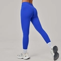Leggings da yoga blu reale a vita alta con cucitura a V per effetto push-up sui glutei - XS / Blu Artico