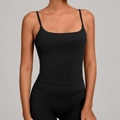 Top sportivo nero da donna con leggings coordinati per yoga e allenamento fitness - XS / Nero
