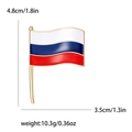 Russian flag lapel pin in white blue red enamel finish with gold metal trim - Russia Flag Color (3985)