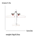 Broche d'avion en émail blanc tendance avec dimensions 5cm x 4,3cm et poids de 10g - Blanc