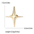 Spilla vintage a stella dorata con dimensioni 7,2cm x 6,2cm e specifiche del peso - Oro