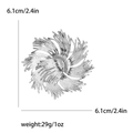 Broche de fuegos artificiales de plata 6,1cm de diámetro con diseño en espiral - Plateado