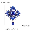 Spilla a stella di lusso vintage con cristalli blu e placcatura in oro elegante - Blu