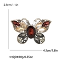 Eleganter Schmetterling-Anstecknadel mit bunten Strasssteinen in 4,5cm x 2,9cm Silber - Lila