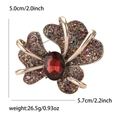 Detailed macro view showing the precise dimensions of this vintage butterfly brooch - Purple