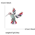 Spilla colibrì vivace con strass colorati e finitura smaltata per abiti da donna - Multicolore 4460-MX