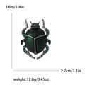 Broche de escarabajo en cristal verde y aleación con medidas de 3,6 cm x 2,7 cm - Verde