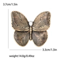 Vintage-Gold Schmetterling Brosche mit Spiralmuster und Wassertropfen-Strass-Verzierung - 3.7cm x 3.3cm / Gold