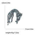 Tabella delle taglie dettagliata della spilla leopardo con dimensioni e peso in centimetri - Blu Lago