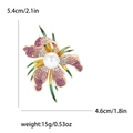 Eleganter Orchideen-Brosche mit Strasssteinen und Perle für Damen-Blazer-Anzüge - Rosa Orchidee Stil (4575-PK) / Rosa
