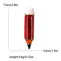 Spilla a matita in smalto rosso con bordo dorato, dimensioni 7,0 cm x 3,6 cm per abiti - Rosso