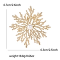 Spilla fiocco di neve vintage dorata con perla, spilla elegante per maglione e cappotto - Oro