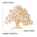 Polished alloy money tree brooch for suits with 3.8cm height and 4.6cm width dimensions - Gold