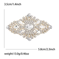 Squisita spilla con strass e cristalli geometrici vintage in lega dorata - Oro