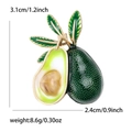 Graziosa spilla di avocado in smalto e lega per accessori di cappotti e camicie - Verde