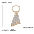 Exquisite golden triangle rhinestone pin for clothes with detailed size measurements - Gold
