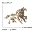 Vintage gold galloping horses brooch with detailed enamel texture for men and women - Double Horse Brooch Gold