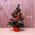 Mini albero di Natale da 50CM in vaso rosso con bacche, pigne e scritta HO HO - 50cm