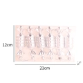 6pcs set of shiny silver Christmas candy ornaments with glitter in a clear display box - Silver