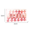 Set of 6 red and gold candy shaped Christmas ornaments with dimensions 21x12x4cm - Red