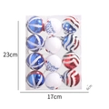 Set di 12 palline di Natale Independence Day con stelle e strisce della bandiera USA - 12 per confezione