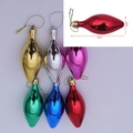 6er-Set bunte galvanisierte Weihnachtsanhänger in Tropfenform Gold Silber Rot Blau - Tropfenform