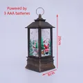 Christmas lantern with Santa Claus design, bronze finish, 20cm height, battery operated - Santa Claus / Bronze