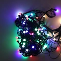 Multicolor ball LED string lights with black wire for festive Christmas room decoration - Multicolor (Black Wire)