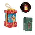 Christmas gingerbread man night light with gold lanyard and gift box packaging details - Gift Box Light / Red Gingerbread Man