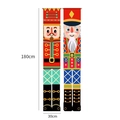 Nutcracker Christmas door banners 2-pack in red and blue Oxford fabric 30x180cm size - Red and Blue Soldier (Style 1) / 180x30cm