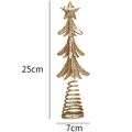 Dettaglio del puntale per albero di Natale a stella dorata da 25cm con base a molla - Puntale per Albero a Stella in Ferro a Forma di Albero