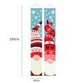 Bannière de Noël gnomes 30x180cm en tissu Oxford rouge et bleu pour porte - Style Gnome (A) / 180x30cm