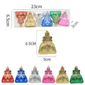 Set di 6 decorazioni colorate a forma di sacchetto regalo di Natale galvanizzate - Colorato