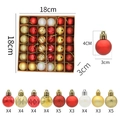 Set van 36 kerstballen van 3cm in rood, goud en wit met glitter- en matte afwerkingen - Goud Rood Wit Gemengd