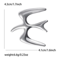 Polished silver stainless steel swallow brooch measuring 4.3x4.1cm and weighing 6.6g - Silver