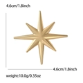 Elegant gold alloy eight-pointed star brooch for women suit coats with polished finish - Gold (MM-BR-5226)
