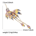Spilla colibrì di lusso in smalto con cristalli e specifiche dimensionali - Stile Colorato (MM-BR-5259)