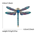Exquisite Libellen-Brosche aus Emaille mit blauen Kristallen und Strass-Flügeln - Blau (KC Gold-Blau 5344-BL)
