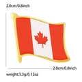 Elegante spilla da bavero bandiera Canada in metallo dorato e smalto, misura 2cm - 5429-mx-bandiera Canadese