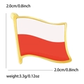 Spilla bandiera polacca ondulata in smalto con bordi dorati e dimensioni di 2 cm - Stile Bandiera Polacca