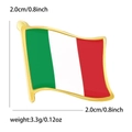 Spilla bandiera italiana in smalto con bordo dorato, misura 2,0x2,0cm e peso 3,3g - Bandiera d'Italia