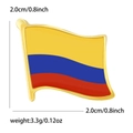 Détails de taille et poids de l'épinglette drapeau Colombie de 2,0 cm x 2,0 cm - Petit Drapeau de la Colombie