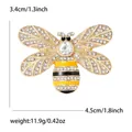 Luxuriöse Bienenbrosche aus Legierung mit Strasssteinen und Größentabelle - Gold