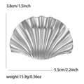Dimensioni dettagliate della spilla a forma di conchiglia argento, 3,8 cm per 5,5 cm - Argento