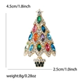 Spilla albero di Natale scintillante con strass colorati e base in lega d'oro - Spilla ad Albero di Natale Multicolore (4820-MX) / Oro KC-Multicolore
