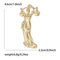 Spilla dea della giustizia dorata con bilancia e spada, accessorio in metallo stile greco - Oro