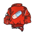 Classic red enamel Akira motorcycle jacket enamel pin with pill design for jacket lapels - Red Pill Jacket (XZ1893)