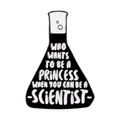 Broche bécher en émail créatif avec citation Scientist sur fond blanc minimaliste - Style Fiole de Laboratoire (xz2279)