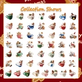 Collezione di 50 graziosi adesivi per caffè di pan di zenzero per decorazioni natalizie - Tema Caffè Omino di Pan di Zenzero di Natale