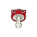 Détail du pin's émaillé créatif avec design de champignon-chat et finition en alliage poli - Champignon Visage De Chat (XZ3779)
